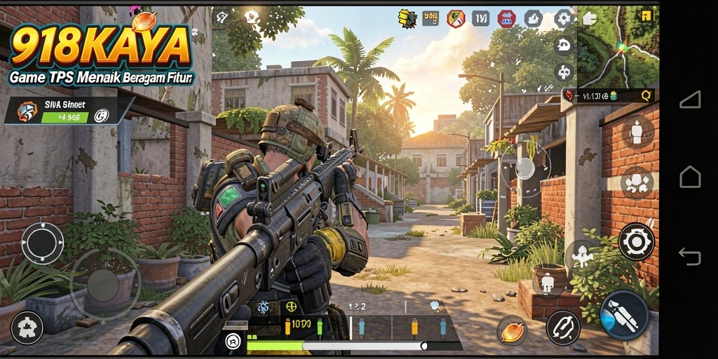 Tampilan gameplay seru dalam 918KAYA dengan aksi tembak-menembak yang intens.