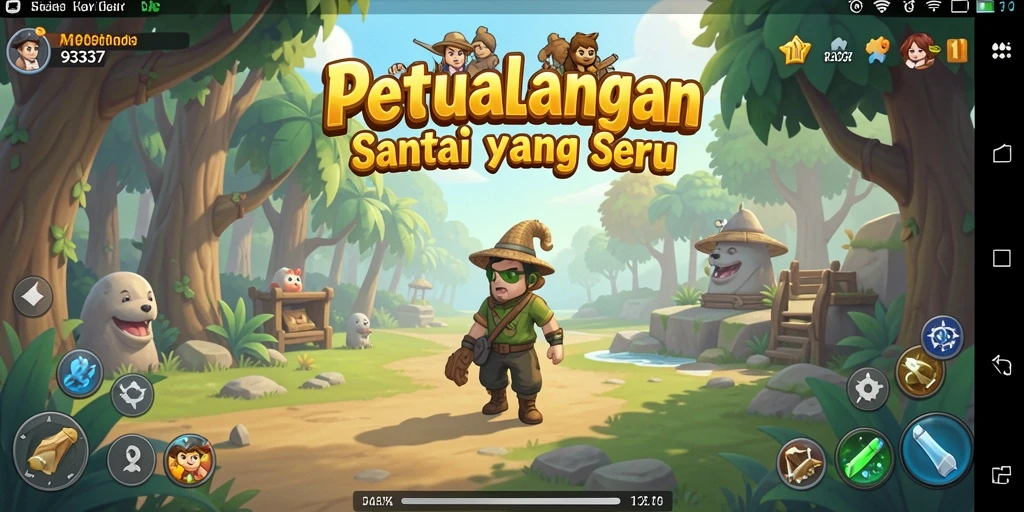 Tampilan gameplay menarik dari 93337 yang penuh warna dan seru.