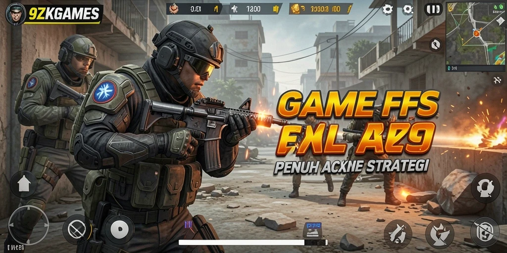 Gameplay mendebarkan di 9ZKGAMES dengan aksi tembak-tembakan intens.
