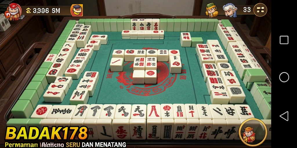 Tampilan gameplay menarik dari BADAK178 yang menunjukkan tantangan Mahjong.