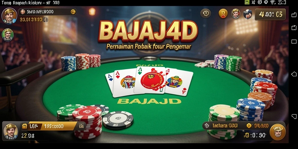 Tampilan gameplay seru dari aplikasi Poker BAJAJ4D.