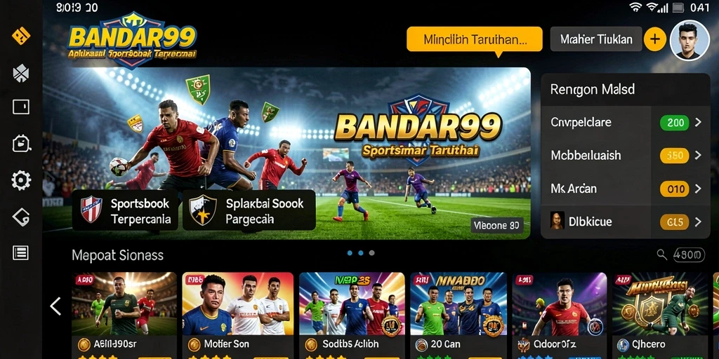 Tampilan gameplay BANDAR99 dengan berbagai pilihan taruhan olahraga.