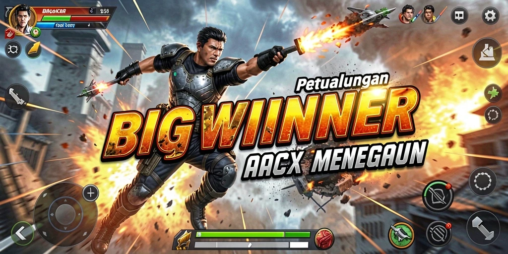 Tangkapan layar BIGWINNER menampilkan aksi seru dan grafis menakjubkan.