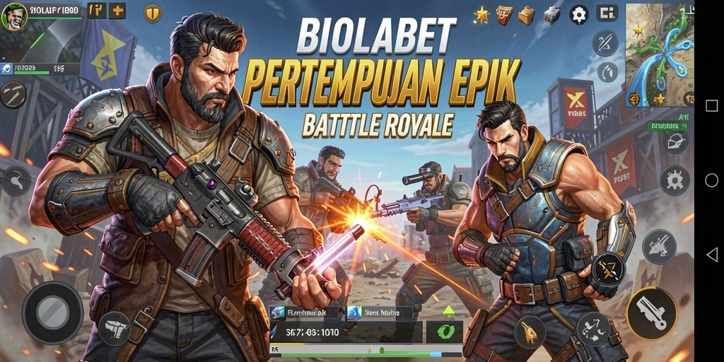 Tampilan gameplay mendebarkan di BIOLABET yang menampilkan aksi Battle Royale.