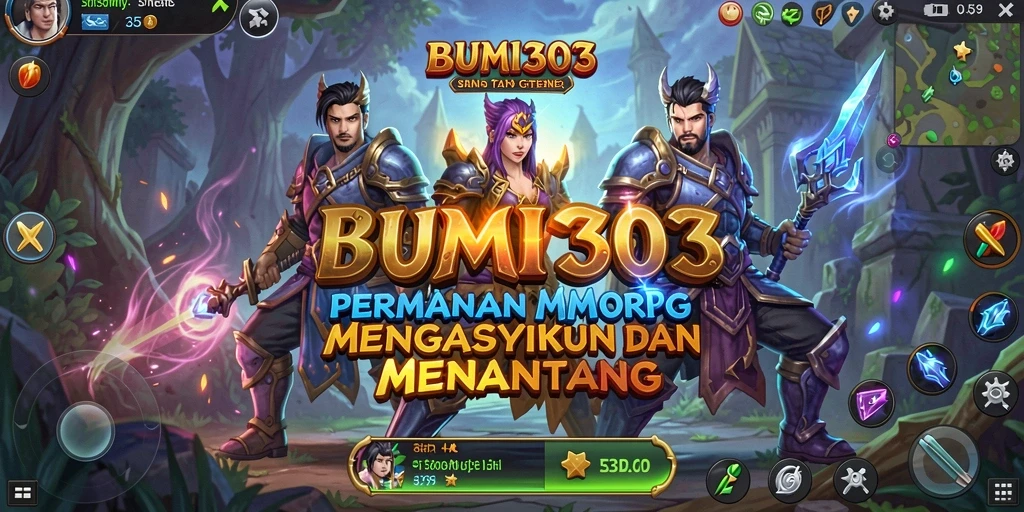 Screenshot gameplay penuh aksi dari BUMI303 MMORPG