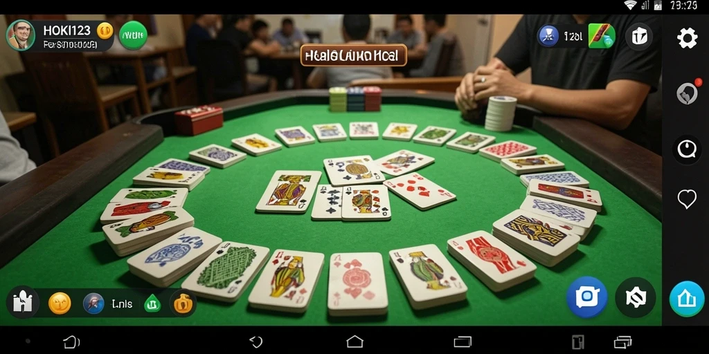 Screenshot HOKI123 menampilkan permainan Gaple yang seru dan interaktif.