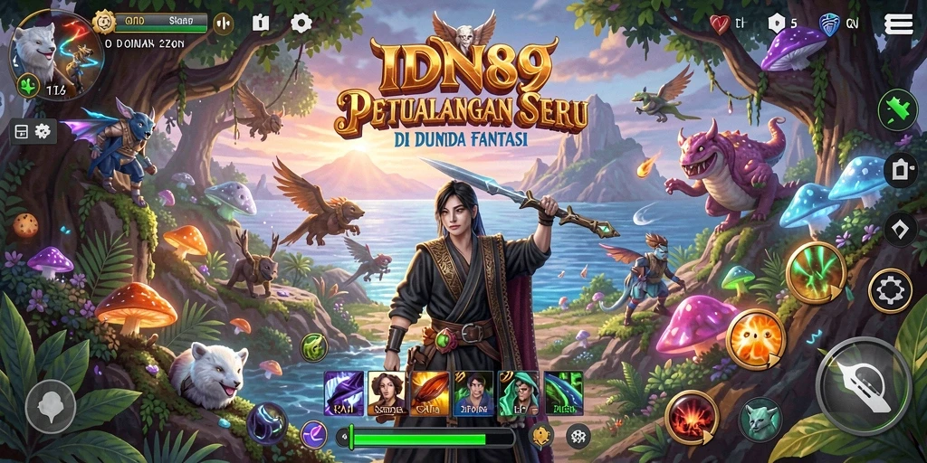 Tampilan gameplay seru dengan petualangan mendebarkan di IDN89.