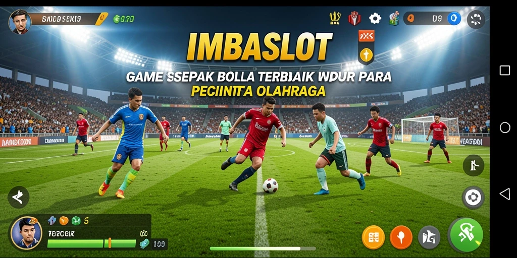 Tampilan gameplay IMBASLOT yang memukau dengan aksi sepak bola seru.