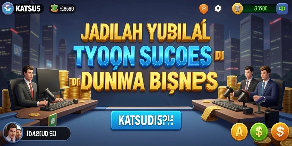 Screenshot gameplay KATSU5 menampilkan aktivitas pengelolaan bisnis Tycoon.
