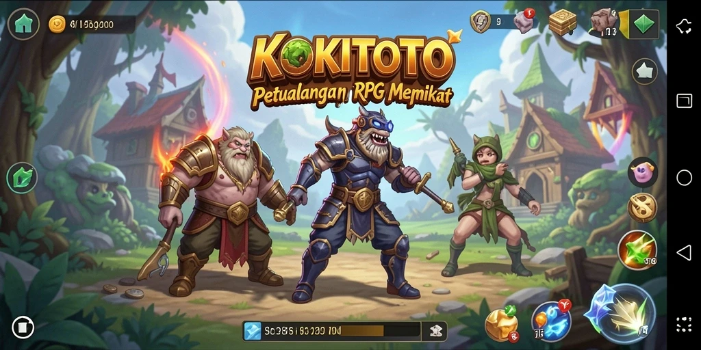 Tampilan gameplay RPG yang memikat dalam KOKITOTO.