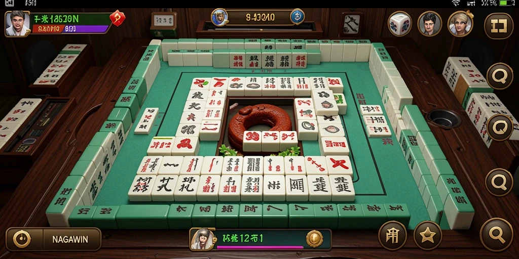 Tampilan screenshot NAGAWIN menampilkan gameplay Mahjong yang seru dan menantang.