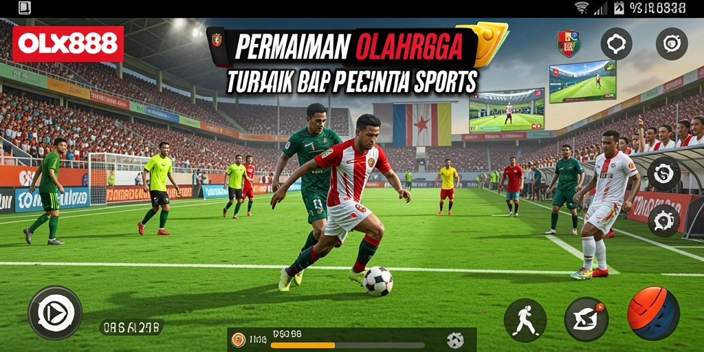 Tampilan gameplay yang menawan dalam OLX888 dengan aksi olahraga mendebarkan.