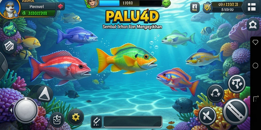 Screenshot gameplay PALU4D yang menunjukkan aksi menembak ikan.
