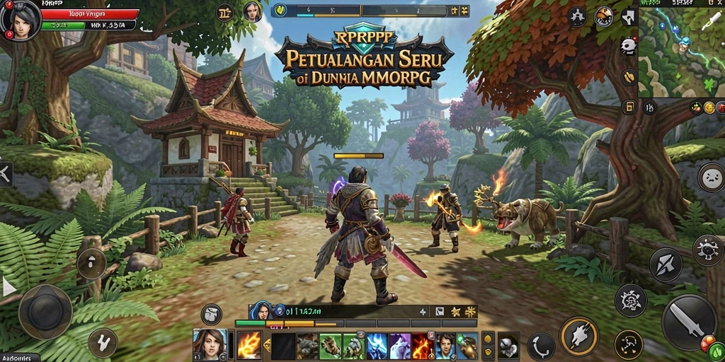 Tampilan gameplay menarik di dunia fantasi RPRPRP.