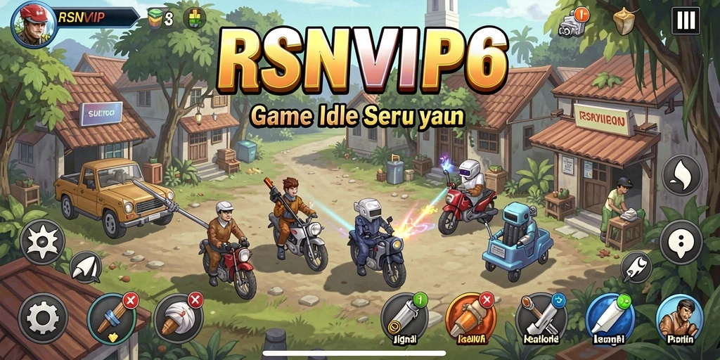 Screenshot RSNVIP6 menampilkan karakter dalam misi Idle yang seru.