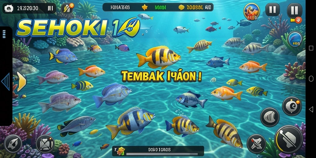 Gameplay seru Tembak Ikan di SEHOKI.