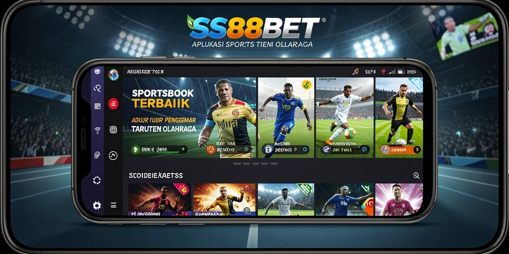Screenshot utama SS88BET menampilkan antarmuka taruhan olahraga yang menarik.