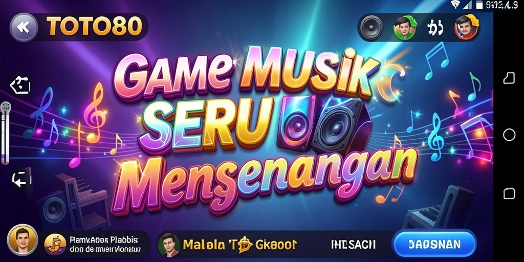Screenshot gameplay TOTO80 yang menampilkan keseruan bermain musik.