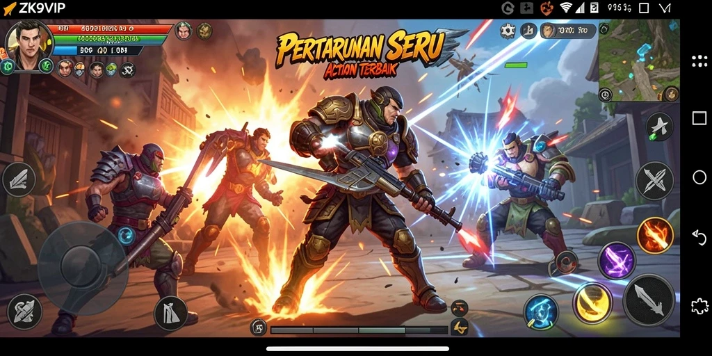 Tangkapan layar gameplay ZK9VIP yang penuh aksi dan adrenalin.